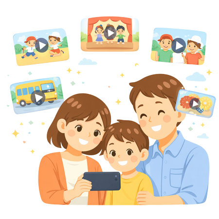 日常も特別な日も届くイラスト