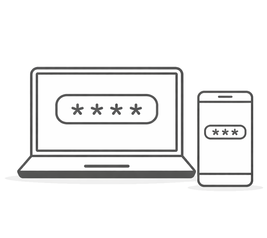 錠前と鍵のアイコン - 学校専用パス認証を表す