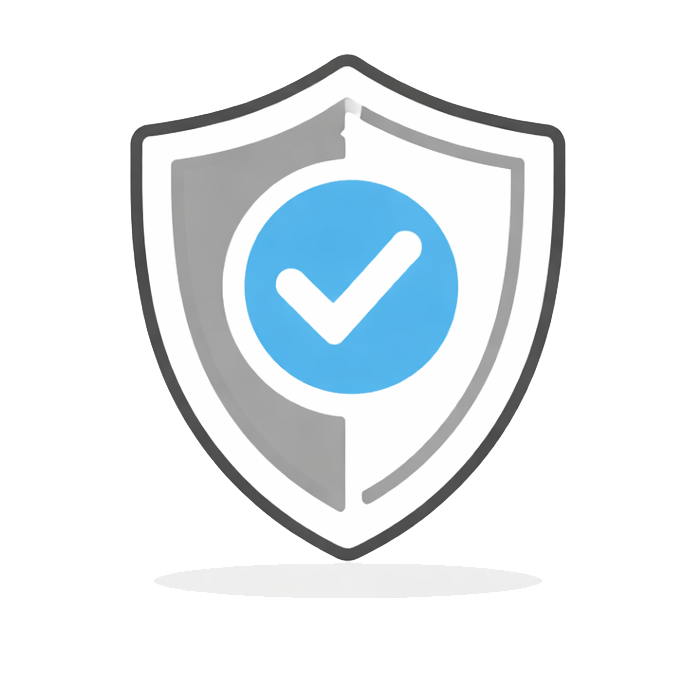 盾とチェックマークのアイコン - 技術的セキュリティを表す