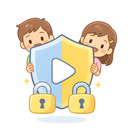 スクールキー認証で安心のイラスト